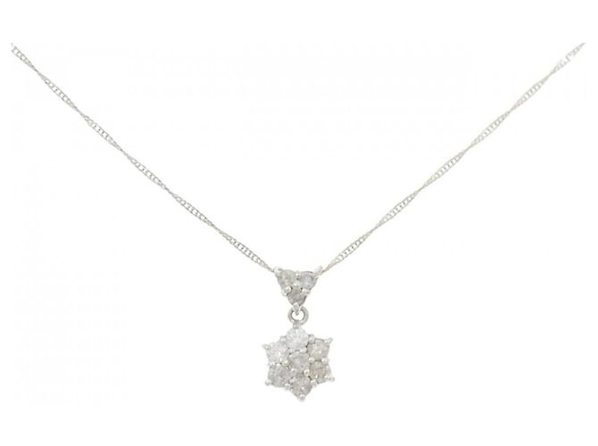 Autre Marque Au750 Diamant-Halskette Silber