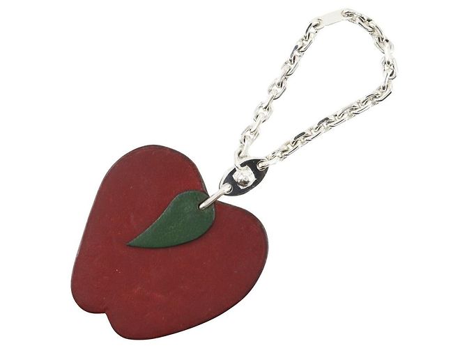 Hermès Hermes Ringo Motif Leather Bag Charm Red