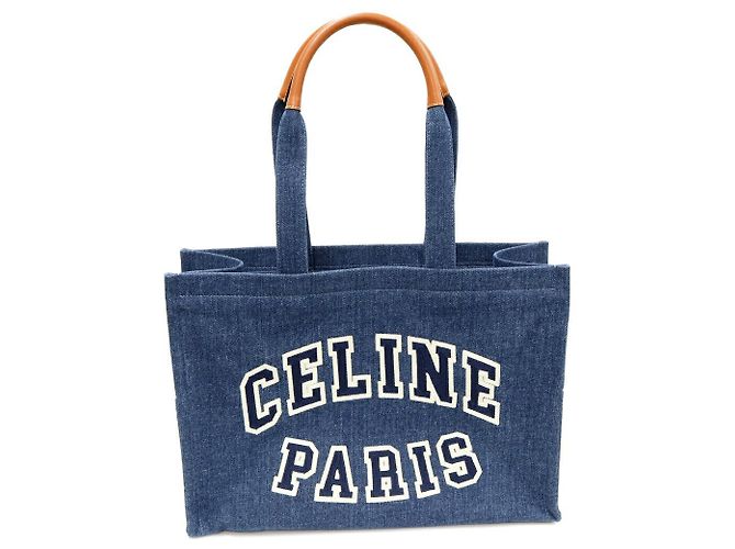Céline Borsa Cabas in Denim Celine 2 in 1 Blu