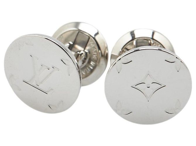 Monogramm Manschettenknöpfe von Louis Vuitton Silber