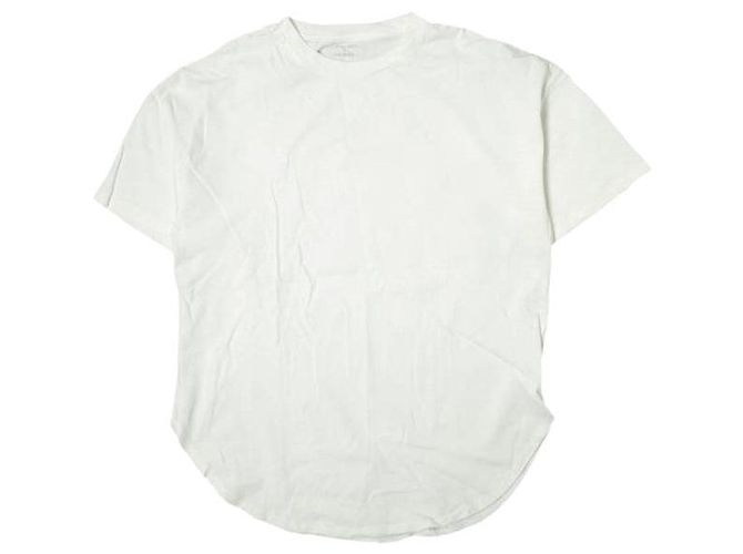 Autre Marque Camiseta A4A 40s Strong Twist Cotton Round Hem Blanco