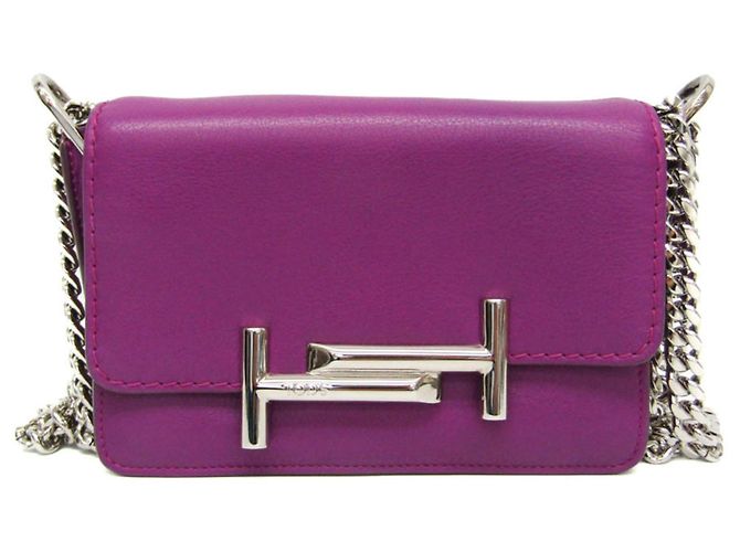 Bolsa de Ombro Double T Chain da Tod's Roxo