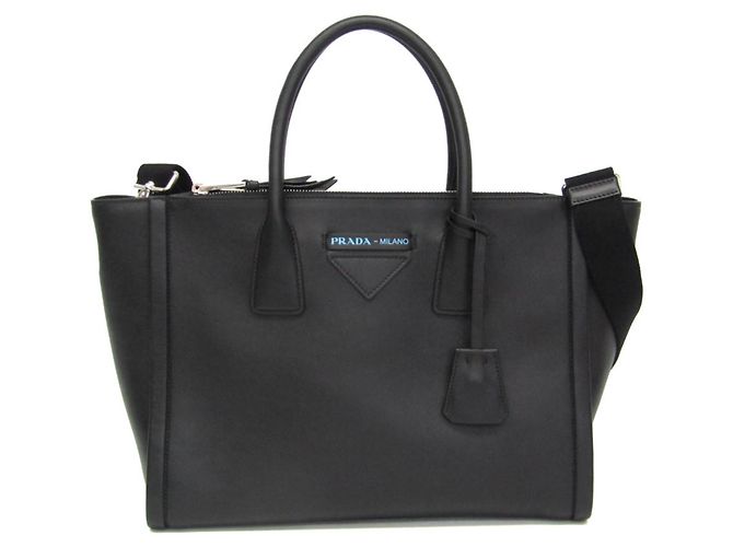 Borsa a spalla e tote in pelle GRACE LUX per donne di Prada Nero