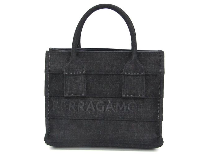 Borsa da spiaggia Gloss Salvatore Ferragamo Blu navy