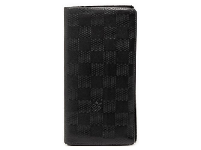 Carteira Brazza Damier Infini Preta Louis Vuitton Preto