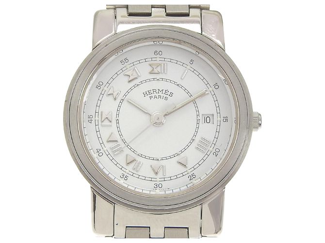 Reloj de cuarzo para mujer en acero inoxidable Hermès Carrick