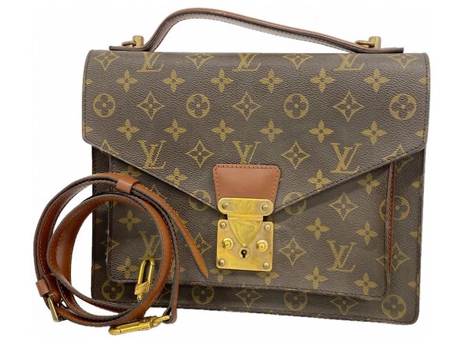 Louis Vuitton Monogram Monceau 28 Handtasche Braun