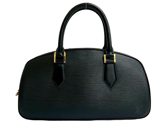 Bolsa de mão Louis Vuitton Jasmine em couro Epi Preto