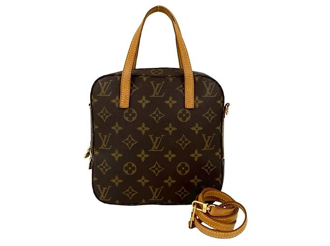 Bolsa de couro Monogram Spontini da Louis Vuitton Marrom