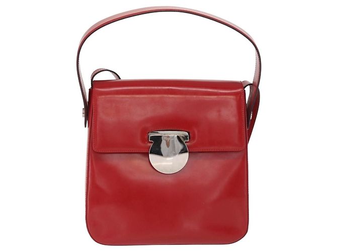 Bolsa Vala de couro Salvatore Ferragamo Vermelho