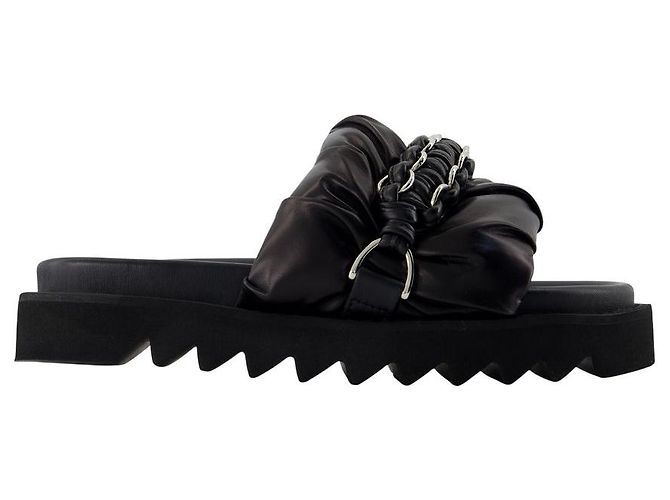 Sandalias Aj1463 - Toga Pulla - Cuero - Negro