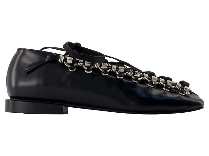 Bailarinas Aj1452 - Toga Pulla - Couro - Preto