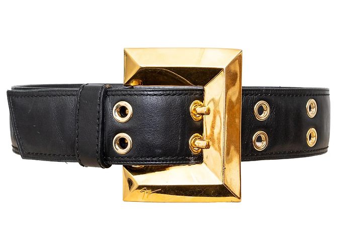 Cinto de couro Giuseppe Zanotti - '10s Preto