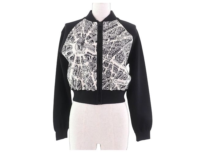 Giacca Bomber in Cotone Plan de Paris Christian Dior Nero