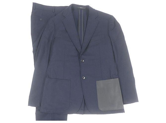 Conjunto de terno de couro Hermès Azul Azul marinho