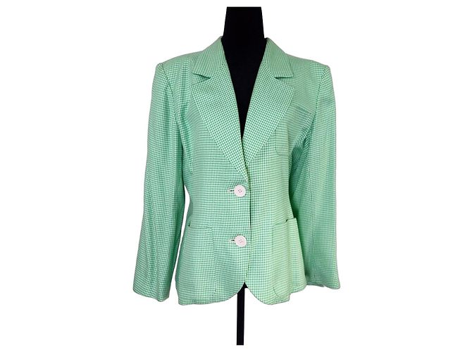 Yves Saint Laurent YSL Variation giacca verde vichy