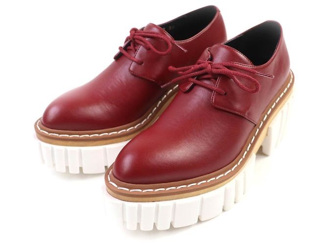 Stella Mc Cartney EMILIE LACEUP RUBY Leder Schuhe von Stella McCartney Rot