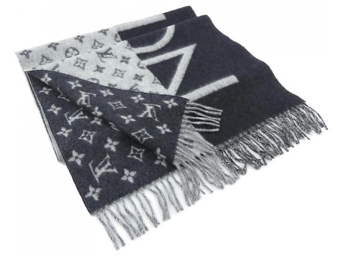 Sciarpa Louis Vuitton LV Split M70924 Marrone Nero