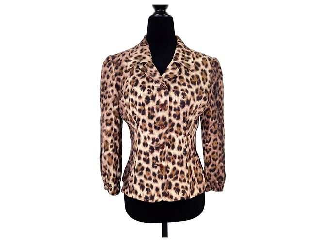 Moschino giacca animalier y2k style Marrone