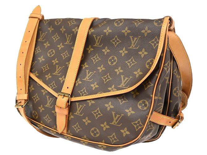 Louis Vuitton Saumur Monogram Canvas 35 Marron