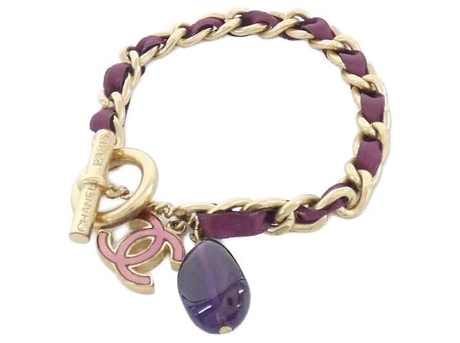 Bracciale charm oro e viola Chanel D'oro Porpora 