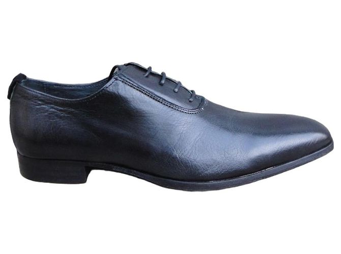 Ikks Richelieu Scarpe da Uomo in Pelle Nera Nero