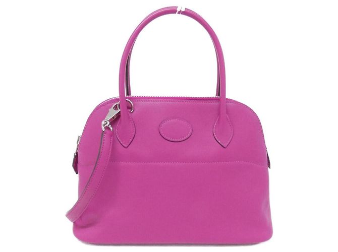 Bolsa Hermès Bolide 27 cm em Rosa Roxo