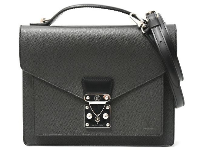 Borsa Monceau Taiga Ardoise da uomo Louis Vuitton Grigio