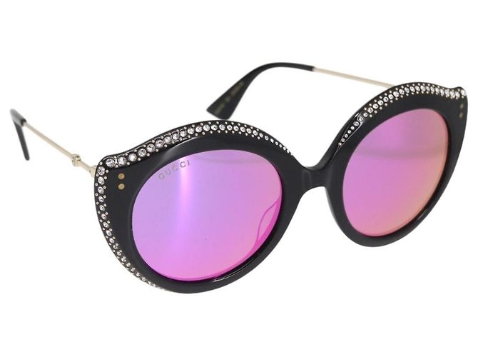 Occhiali da sole GUCCI in plastica neri Auth BA10538V Nero