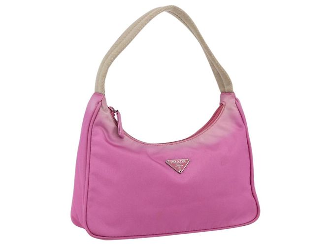 Pochette en nylon PRADA rose Auth 170906