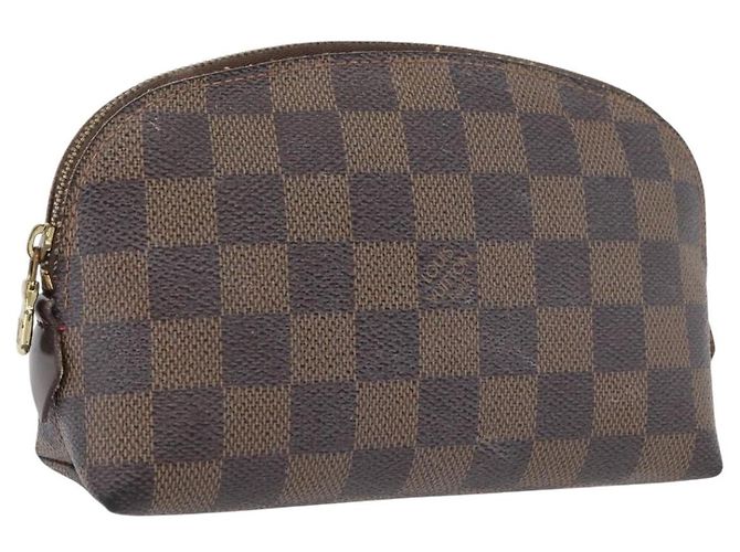 LOUIS VUITTON Pochette Cosmética PM Damier Ebene N47516 Auth LV 171319