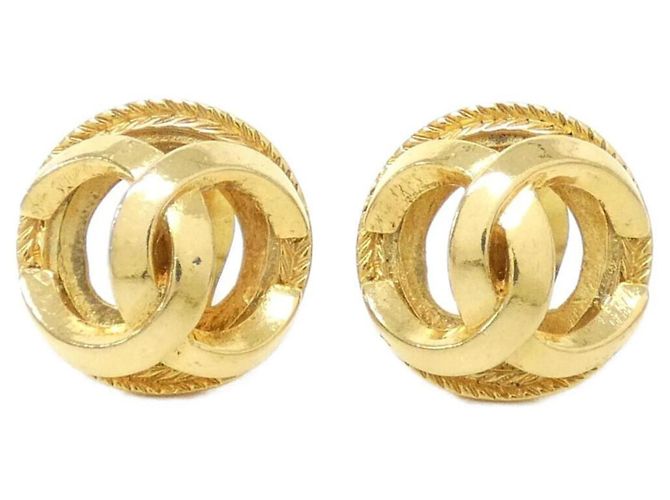 Gold Clip Ohrringe von Chanel Golden