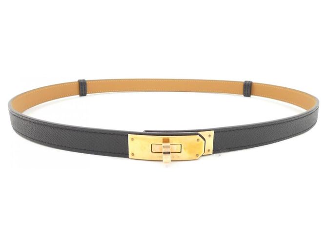 Cintura Hermès Kelly 18mm nera Nero