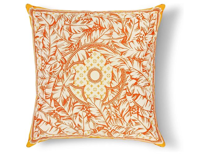 Cojín Louis Vuitton Palms Naranja de Algodón