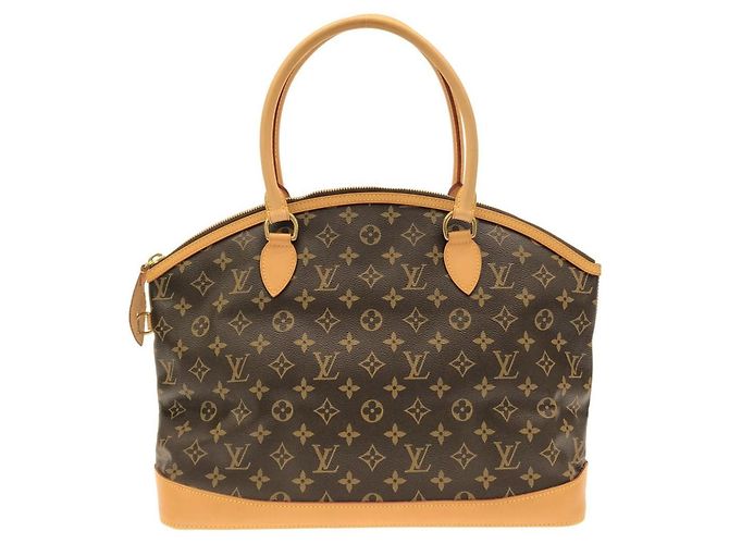 Sac à main horizontal Lockit Monogram Louis Vuitton Marron