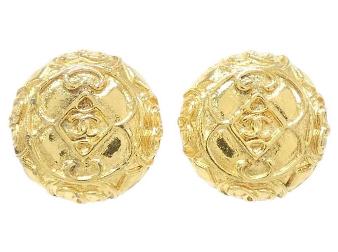 Boucles d'oreilles clips en or Chanel Doré