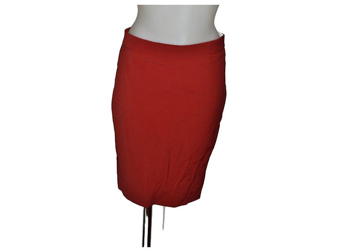 Gonna Zara rossa lunga al ginocchio S Rosso