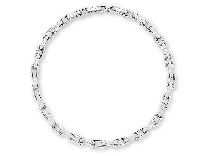 Louis Vuitton Collana Monogram Chain m00307 Argento