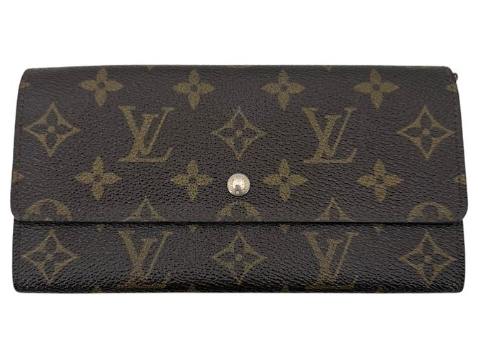 Louis Vuitton Vintage Brown Monogram Canvas Sarah Wallet