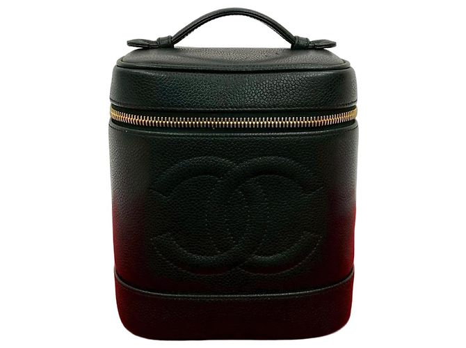 Sac à main en cuir caviar Chanel Coco Mark Noir