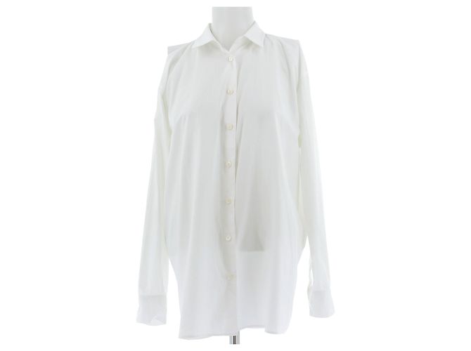 Prada Camicia bianca con spalle scoperte Bianco