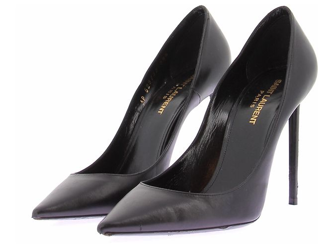 Saint Laurent Décolleté in pelle nera Nero