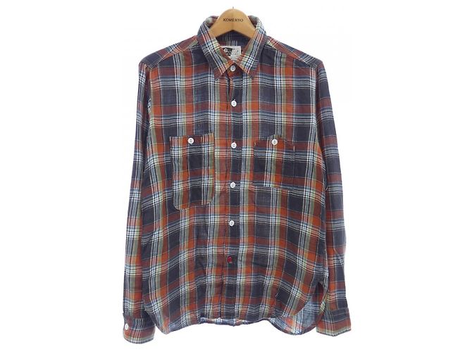 Autre Marque Camicia a quadri Engineered Garments Marrone Arancione