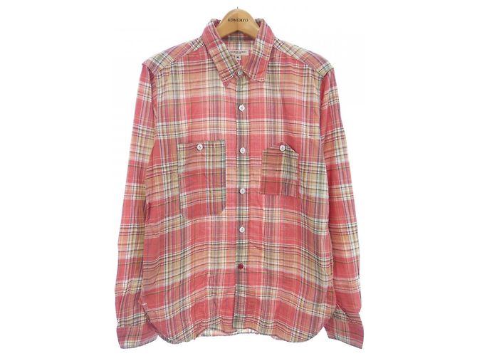 Autre Marque Camisa de algodão xadrez Engineered Garments Rosa