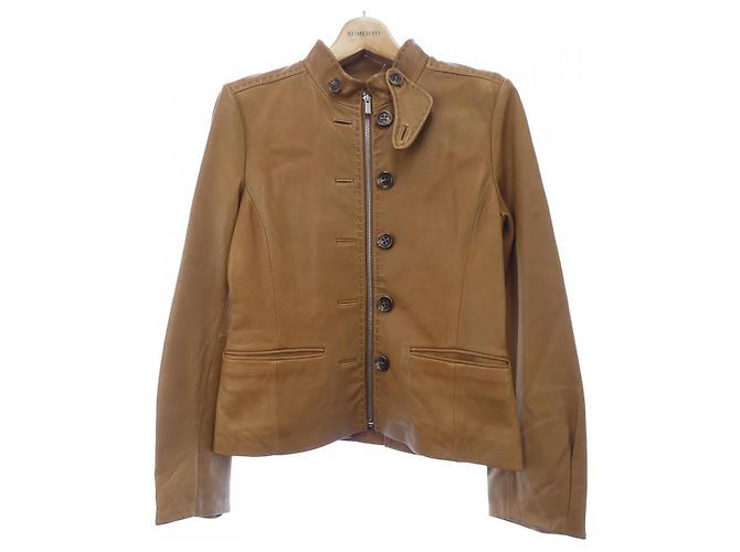 Autre Marque Jaqueta de couro BCBGMAXAZRIA Marrom