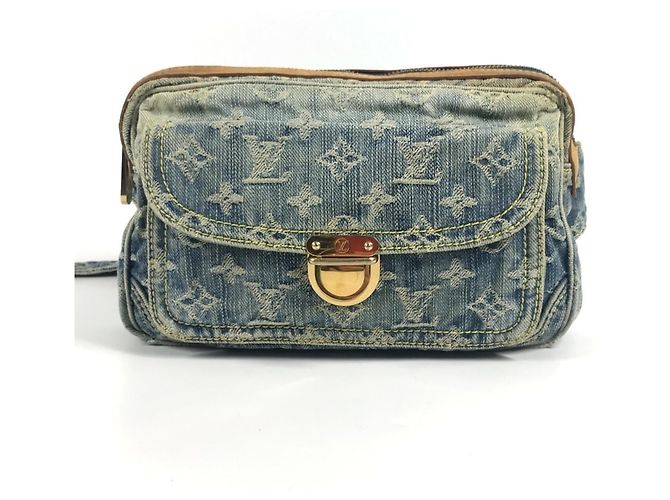 Bum bag in denim Monogram Louis Vuitton Blu Monogramma