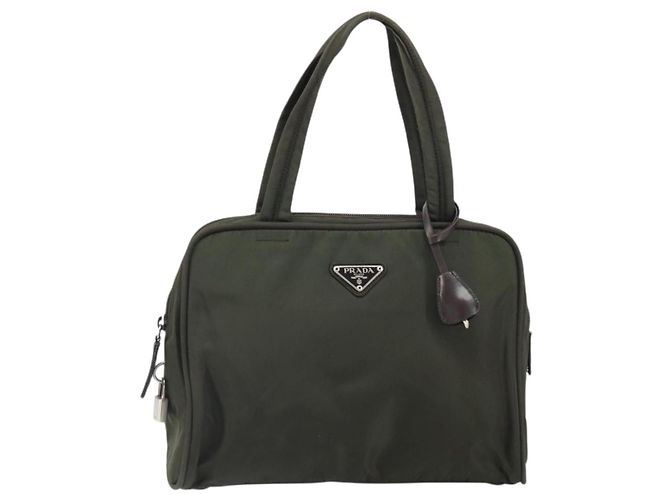 Prada Zip Around Tote Tessuto Medium Khaki