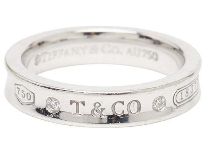 Tiffany & Co Tiffany 1837 Schmaler Ring aus 18K Weißgold