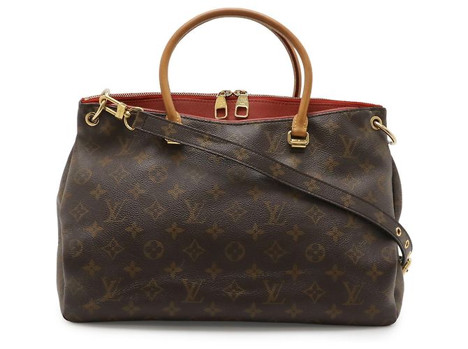 Louis Vuitton Monogram Pallas MM Handtasche/Schultertasche Rot Fuschia Monogramm