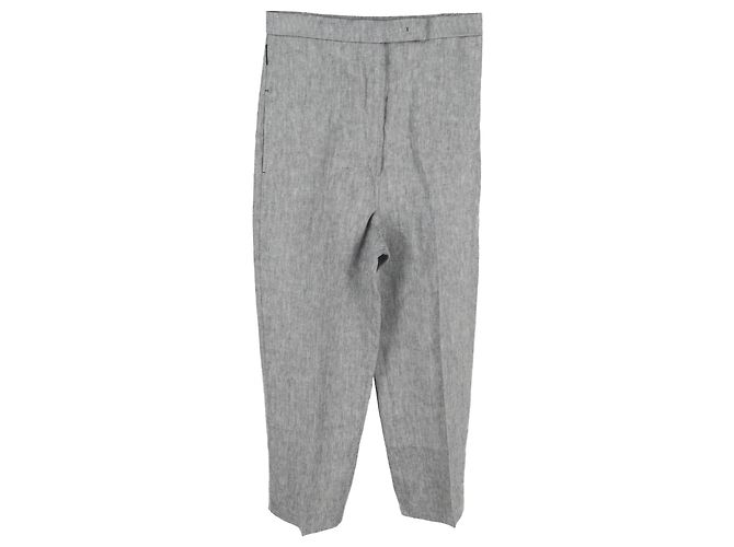 Pantalones Max Mara en lino gris